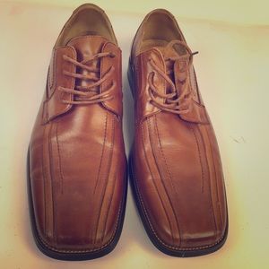 Stacy Adams Brown Leather Square Toe Oxford